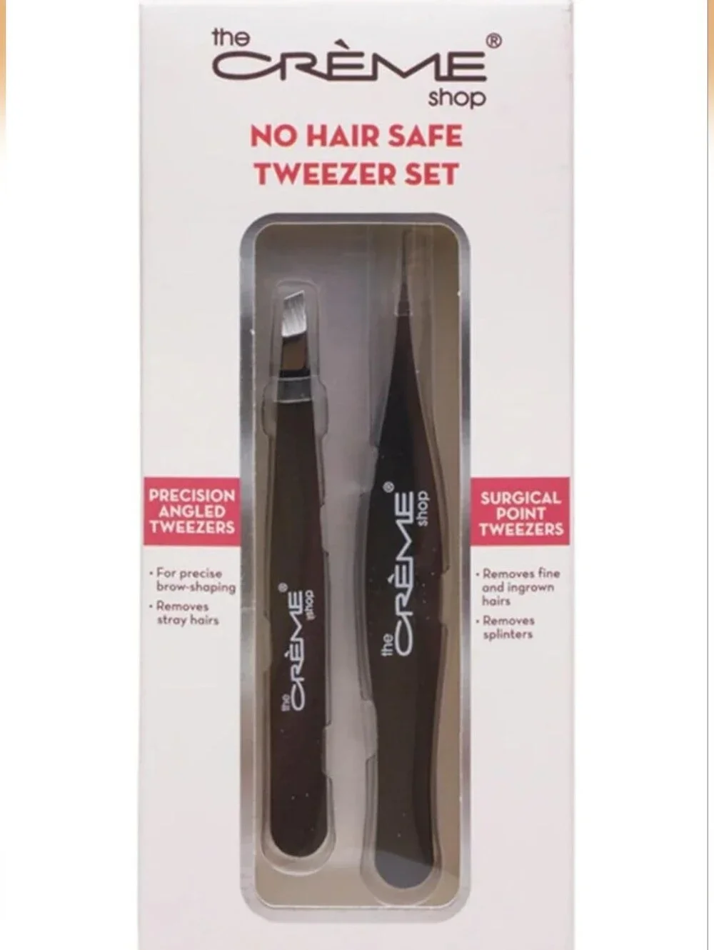 the CRÈME Shop Precision Tweezer Set - Black